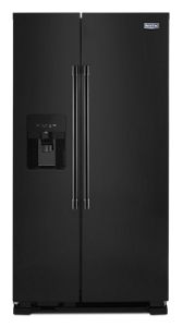 Mss25c4mgb Maytag 36 25 Cu Ft Side By Side Refrigerator With Store In Door Ice And Water Dispenser Black