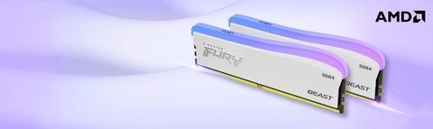 MEMORIA 16GB DDR4 3600 KINGSTON FURY BEAST WHITE RGB