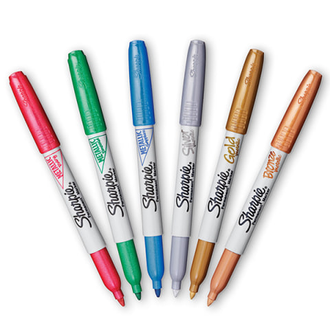 Sharpie Permanent Marker, Metallic Colors, Fine - 2 permanent markers