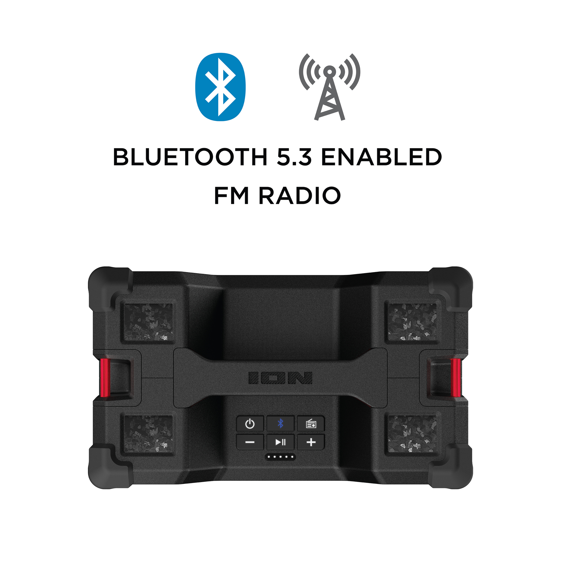 ION Audio Tailgater Tough Speaker, Rugged Portable AllWeather Wireless
