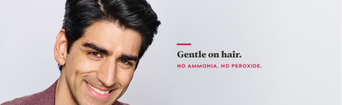 Gentle on hair. No ammonia, no peroxide.