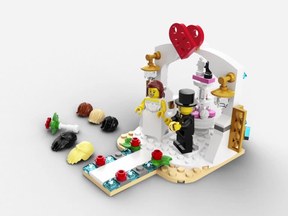 LEGO 40197 Wedding Mini Figs Figures Bride Groom Cake Table Set NEW SEALED 