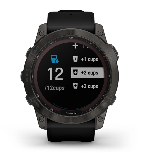 小物入れ GARMIN fenix5plus sapphire Garmin fenix 7X Sapphire Solar, Black DLC Titanium with Black Band