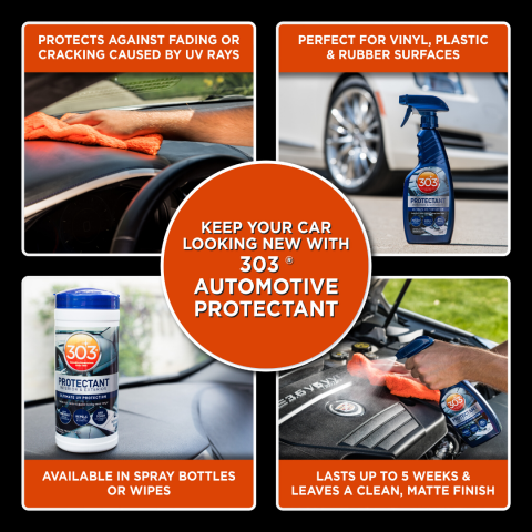 303 Automotive Protectant - Provides Superior UV Protection, Helps Prevent  Fading and Cracking, Repels Dust, Lint, and Staining, Restores Lost Color  and Luster, 16oz 30382CSR Packaging May Vary 