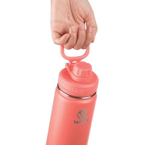 Takeya Actives Insulated Water Bottle with Spout Lid, 24 Ounce, Cobalt