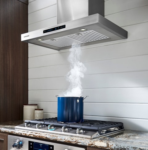Install your range hood and wall mount vent