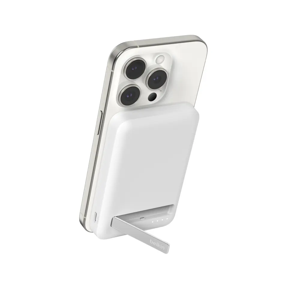 Belkin BoostCharge Pro Wireless Power Bank 5K w/ Qi2, MagSafe Compatible + Built-in Pop-up Kickstand - Compatible w/iPhone 16, 16 Plus, 16 Pro, 16 Pro Max, iPhone 15, iPhone 14, and More - White - Walmart.com Belkin BoostCharge Pro Wireless Power Bank 5K w/ Qi2, MagSafe Compatible + Built-in Pop-up Kickstand - Compatible w/iPhone 16, 16 Plus, 16 Pro, 16 Pro Max, iPhone 15, iPhone 14, and More - White - Walmart.com