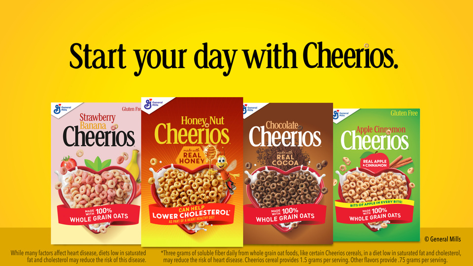 thumbnail video image 2 of Apple Cinnamon Cheerios, Heart Healthy Gluten Free Cereal, Family Size, 19 oz, 2 of 15