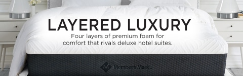 Member's Mark Hotel Premier Collection 3” Gel Memory Foam Mattress Topper  (Assorted Sizes) - Sam's Club