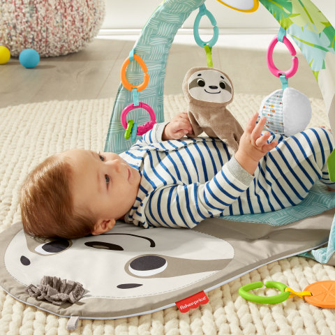 Fisher-Price Ready to Hang Sensory Sloth Gym, infant activity mat