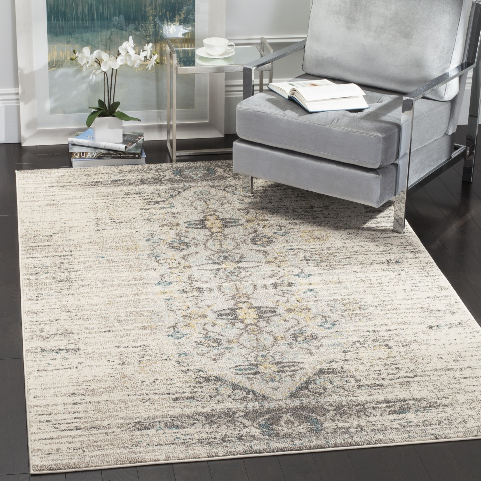 Safavieh Valencia Colom 2 x 12 Gray/Multi Indoor Distressed/Overdyed Vintage Runner Safavieh Valencia Colom 2 x 12 Gray/Multi Indoor Distressed/Overdyed Vintage Runner