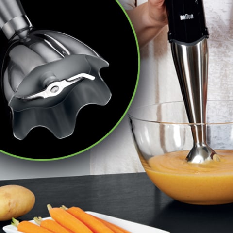  Braun MQ70BK Multiquick Hand Blender 6-Cup Food Processor  Attachment, Black: Home & Kitchen