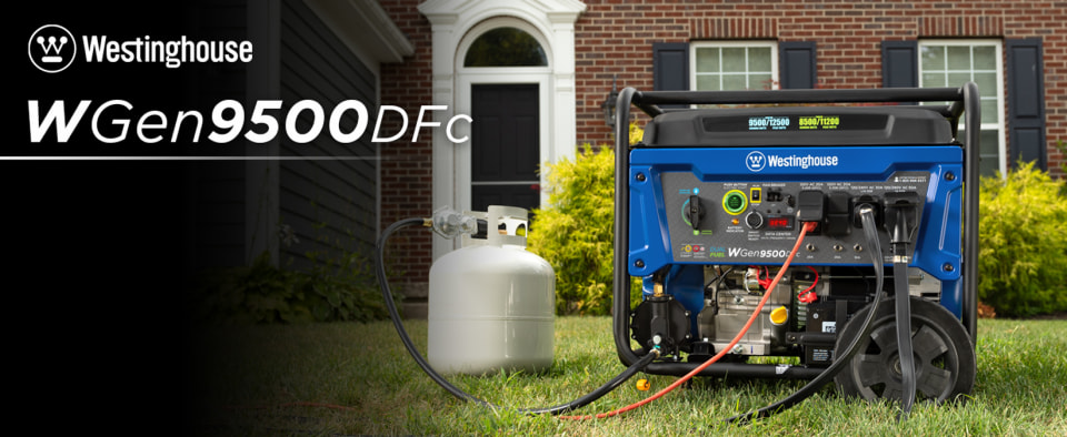 thumbnail video image 2 of Westinghouse 12,500 Peak Watt Dual Fuel Portable Generator, Gas/Propane, Transfer Switch Ready, CO Sensor, 2 of 13