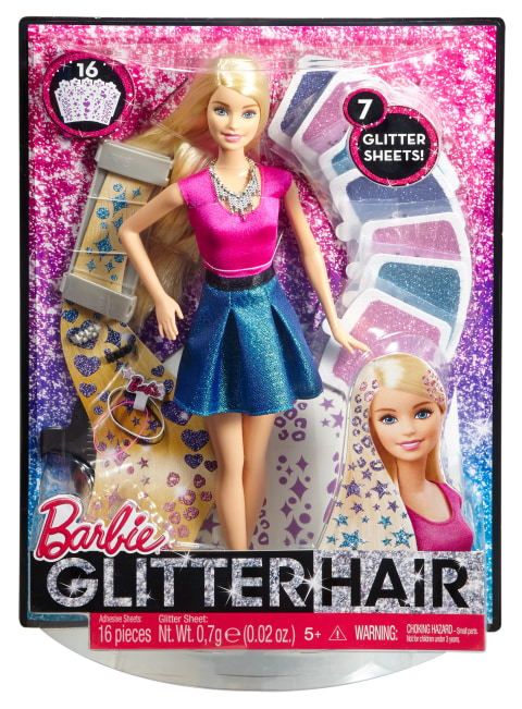 Barbie Glitter Hair Doll - Walmart.com