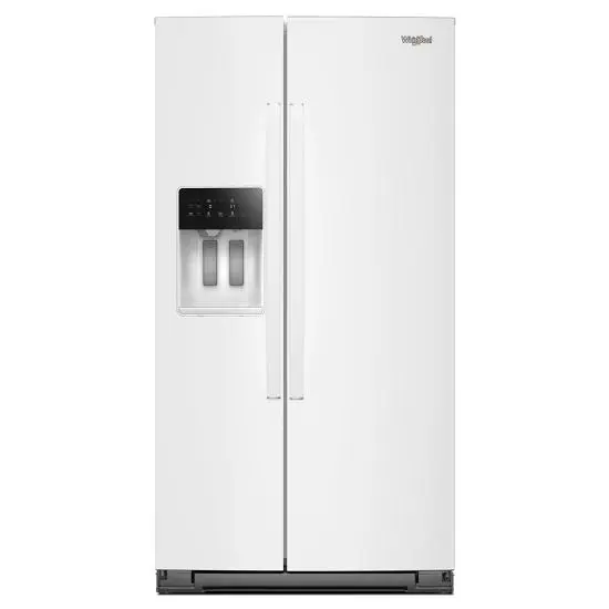 運搬取付無料！ホワイト純正whirlpool明るい庫内で収納上手シンプル冷蔵庫！ Whirlpool 28.7 Cu. Ft. Freestanding Side by Side Refrigerator in White
