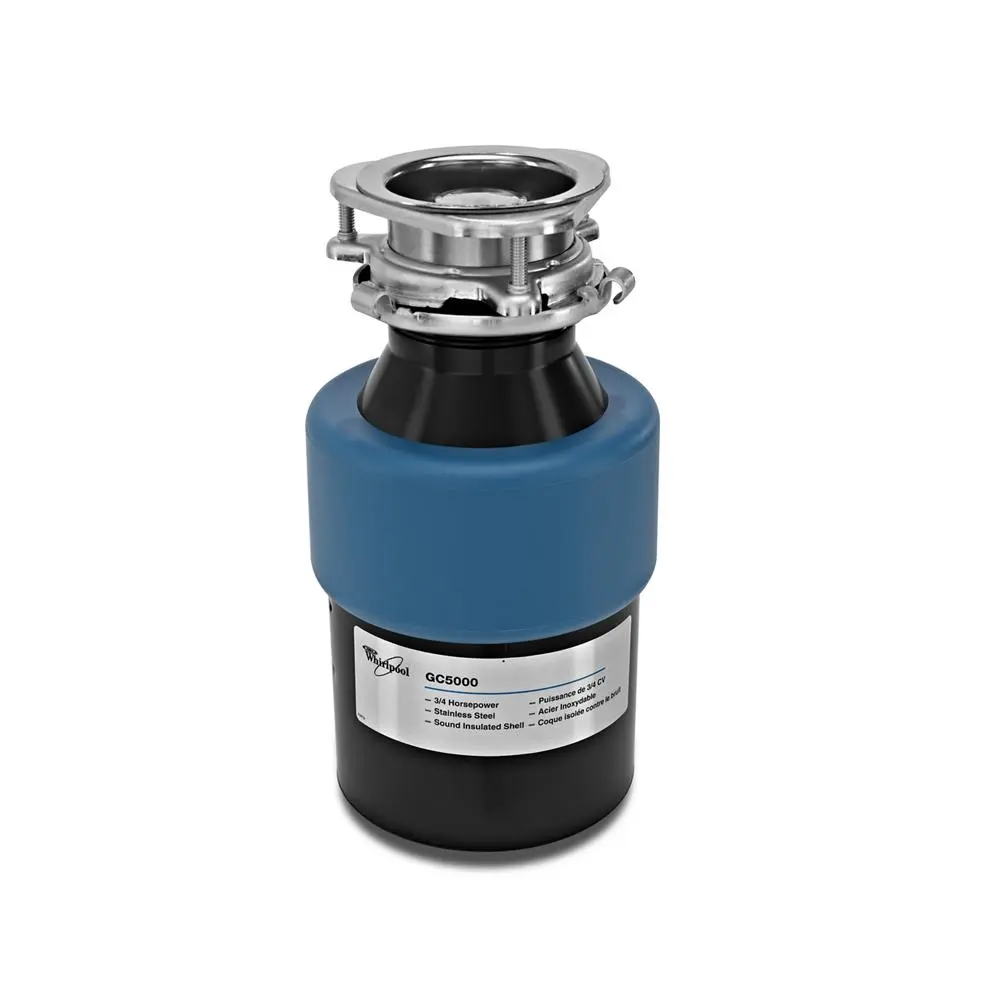 Whirlpool 3/4 HP In-Sink Food Waste Disposer-Black - Thumbnail 2