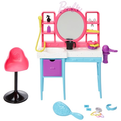 Barbie Doll and Hair Salon Playset, Color-Change Hair - Walmart.com