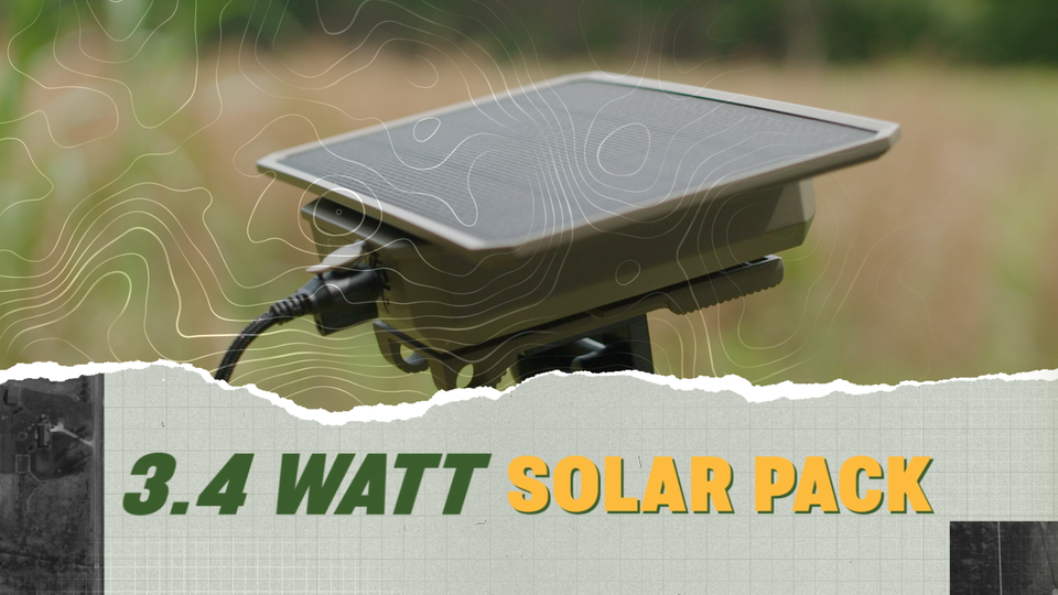thumbnail video image 3 of Moultrie 3.4 Watt Solar Power Pack for Trail Cameras - 3350mAh Battery Pack - USB-C Connection, 3 of 12