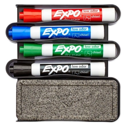 Neon Dry Erase Marker, Bullet Tip, Assorted, Pack of 5 - SAN1752226, Sanford L.P.