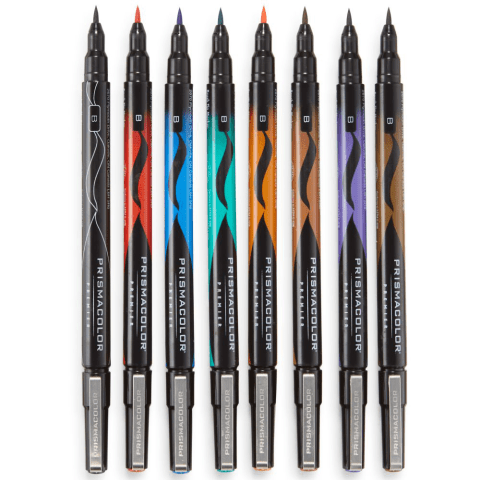 Prismacolor® Premier® Brush Tip Marker, 8-Color Set