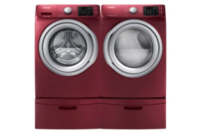 Samsung 4 Cu Ft High Efficiency Stackable Steam Cycle Front Load Washer Merlot Energy Star At Lowes Com