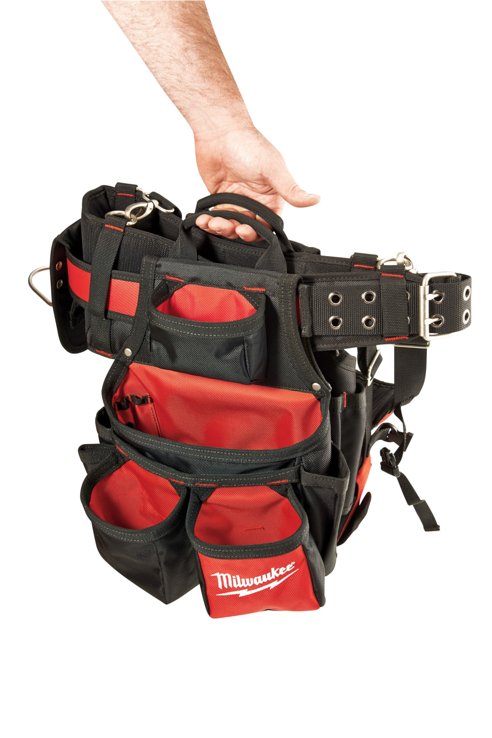 Milwaukee Tool Tool Aprons Tool Belts Tool Type Work Belt with Suspension Rig Tool Rig Minimum Waist Size 30 Maximum Waist Size 53 Material Nylon Number of Pockets 24 Color