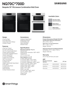 Samsung Bespoke 30 Microwave Combination Wall Oven in White Glass