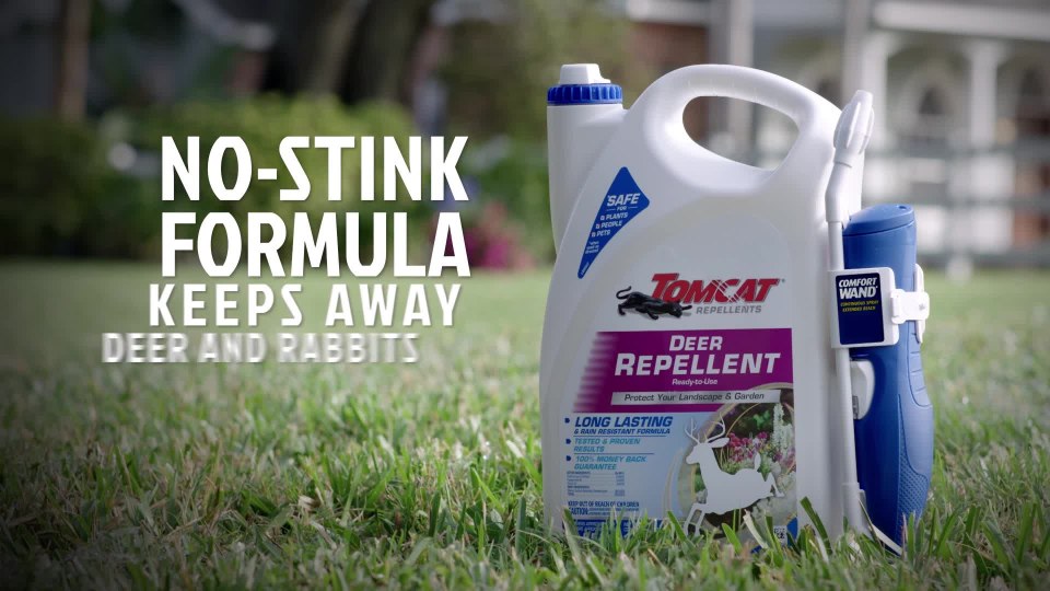 thumbnail video image 2 of Tomcat Repellents Animal Repellent Ready-to-Use with Comfort Wand, 1 gal., 2 of 6