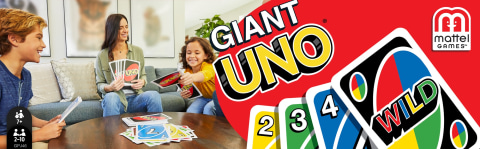  Mattel Games UNO Giant Sized Card Game, Game for Kids, Adults  and Family Night with 108 Oversized Cards : Everything Else