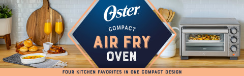 Oster Compact Countertop Oven With Air Fryer, Stainless Steel