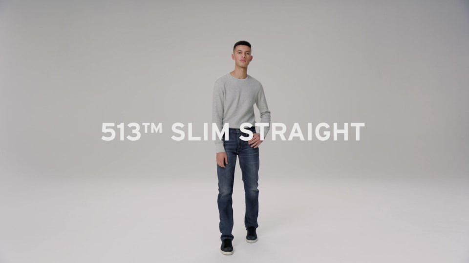 thumbnail video image 2 of Levi's Men's 513 Slim Straight Fit Jeans, 2 of 8