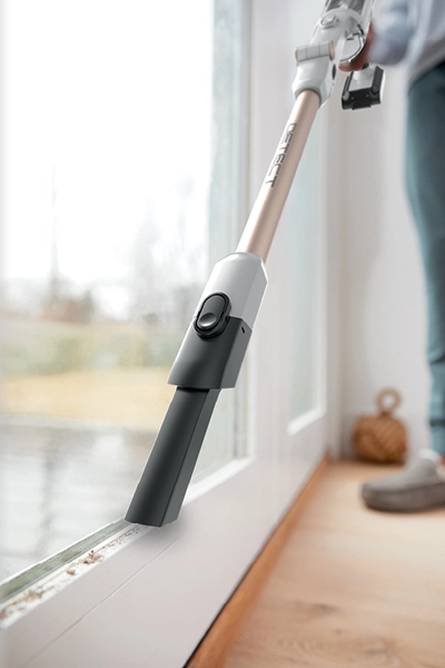 Easily target spots above the floor with the hand vac, and attach the included Duster Crevice Tool or the Motorized Hand Tool to clean in tight spaces.