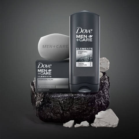 Dove Men+Care Elements Body and Face Bars Charcoal + Clay