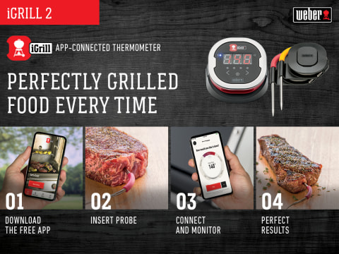  iDevices iGrill 2 Bluetooth Smart Meat Thermometer w/2  Color-Coded Meat Probes, 200-Hour Battery Life, Illuminated Display and LED  Temperature Readout : Patio, Lawn & Garden