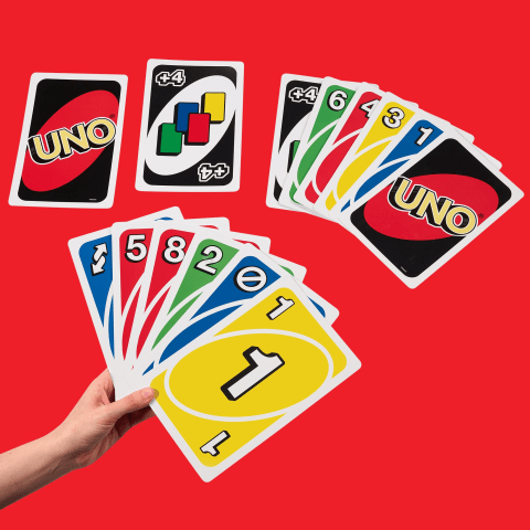 Mattel Giant UNO Card Game With Oversized Cards - Fun Family Game Night For Kids & Adults, Perfect For Beach, Pool & Up To 10 Players