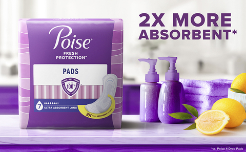 Poise Incontinence Pads for Women, 6 Drop, Ultimate Absorbency