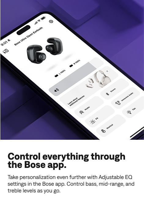 Bose Ultra Open Earbuds, Wireless Bluetooth Open-Ear Earbuds, IPX4