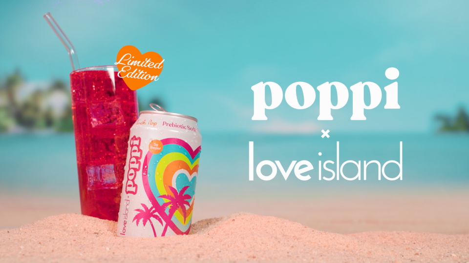 thumbnail video image 2 of poppi Punch Pop Prebiotic Soda, 12 fl oz, 4 Pack Cans, 2 of 6