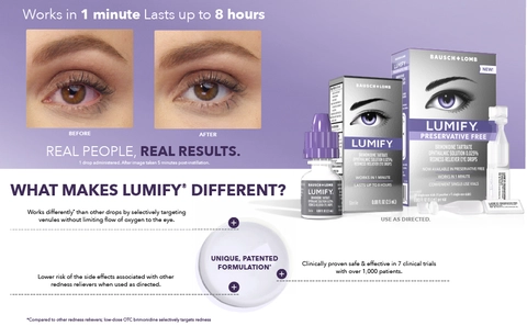 BAUSCH+LOMB LUMIFY 目薬 Bausch + Lomb Lumify Sterile Eye Drops, Redness Reliever