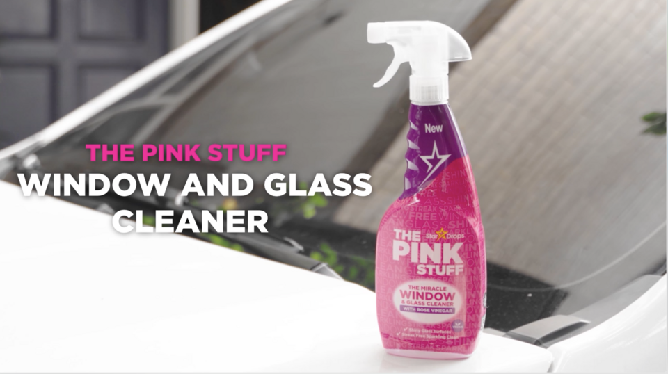 The Pink Stuff, Miracle Window and Glass Cleaner Spray, Rose Vinegar, 25.36  Fluid Ounce