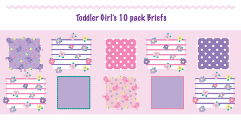 Garanimals Cotton Brief Panties, 10-Pack (Toddler Girls) 