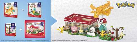  MEGA Pokémon Action Figure Building Toys, Forest Pokémon Center  with 648 Pieces, 4 Poseable Characters, Gift Idea for Kids : Toys & Games