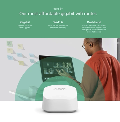 eero 6+ Dual band Mesh Wi Fi 6 Router (1 pack) White - Best Buy