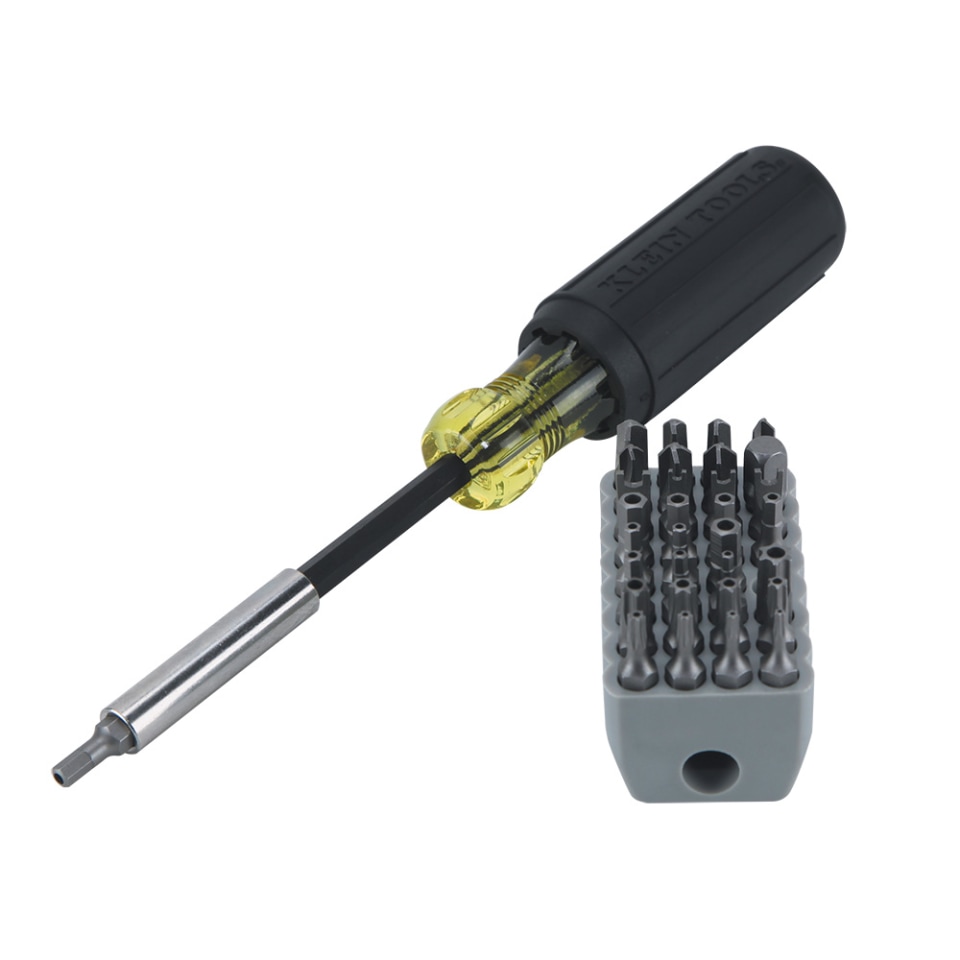 Klein Tools - Magnetic Screwdriver with 32-Piece Tamperproof Bit