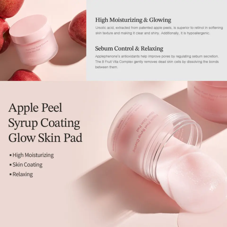 Apple Peel Syrup Coating Glow Skin Pad