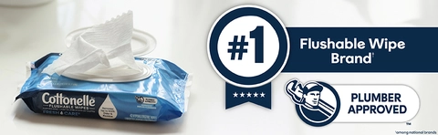 Cottonelle is the number 1 flushable wipes brand