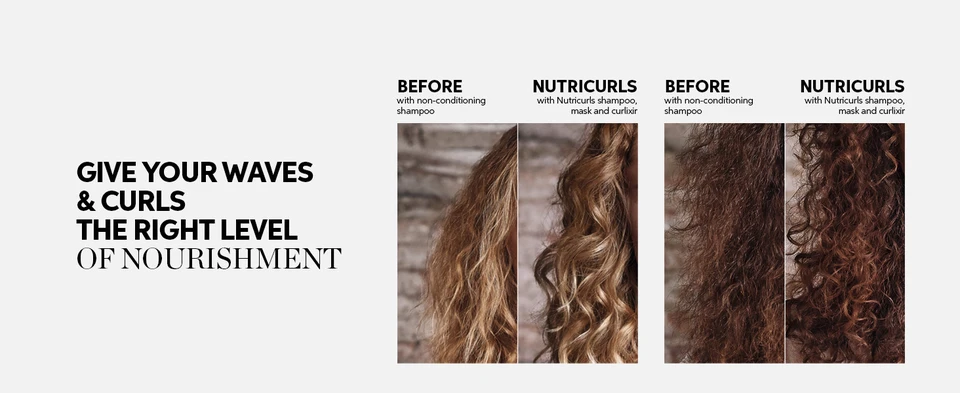 Formulated to give waves and curls the right level of nourishment before and after of undefined to defined curls