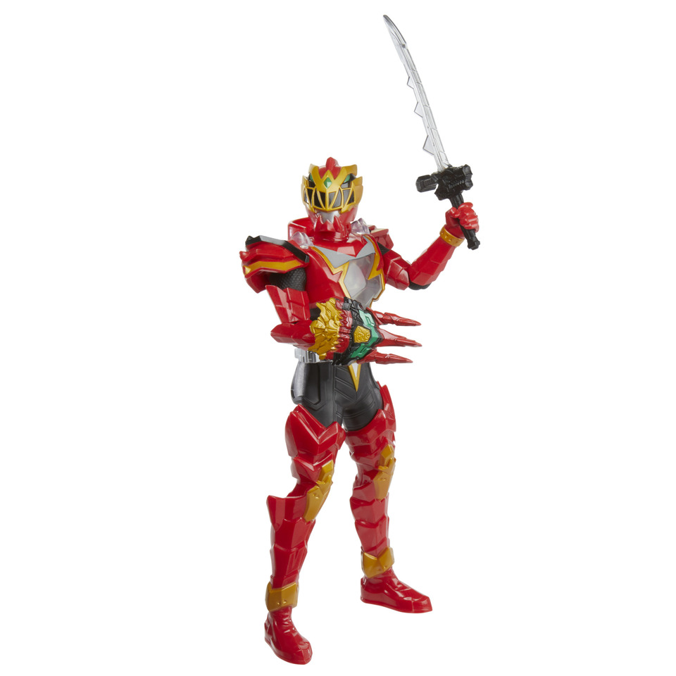 thumbnail video image 2 of Power Rangers Dino Fury Spiral Strike Red Ranger Action Figure, Toys for 4 Years and Up, 2 of 8