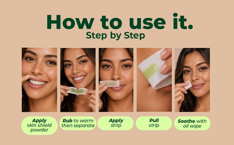 Nads OG Facial Wax Strip - How to use it