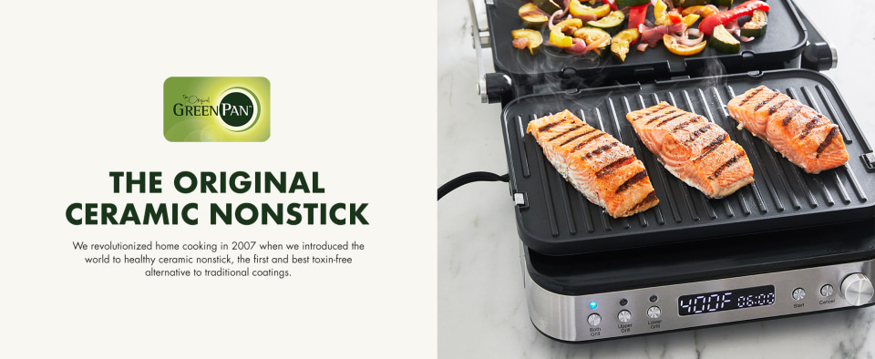 GreenPan™ Elite 7-in-1 Contact Grill, Griddle, & Waffler